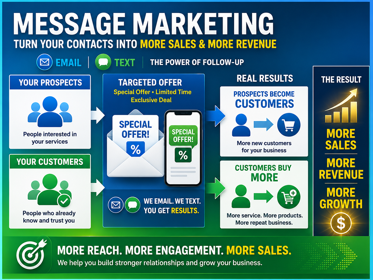 Message Marketing: email and text follow-ups that turn prospects and customers into more sales